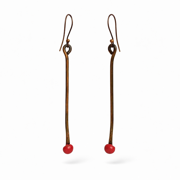 Copper Red Patina Earrings-BOGO Free