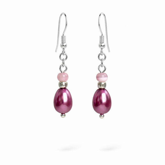 Pink Pearl Earrings-BOGO Free