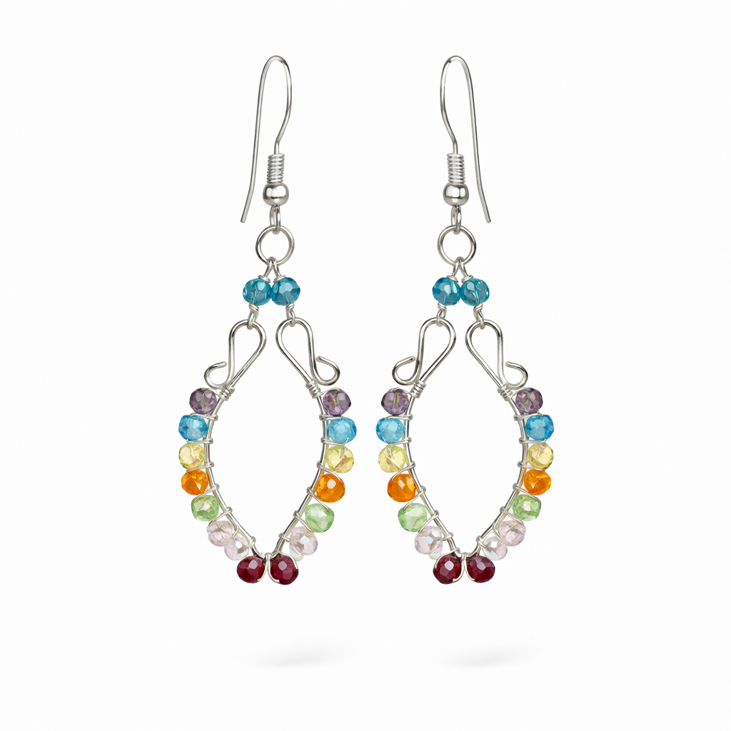 Rainbow Color Bead Earrings-BOGO Free