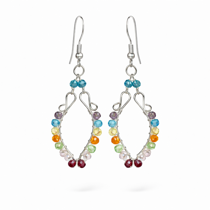 Rainbow Color Bead Earrings-BOGO Free