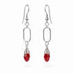 Red Oval Earrings