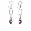 Purple Oval Earrings
