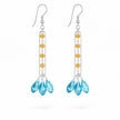 Blue Crystal Chandelier Earrings