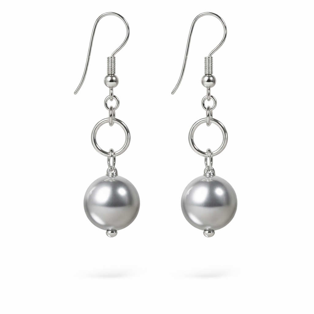 Silver Pearl Earrings