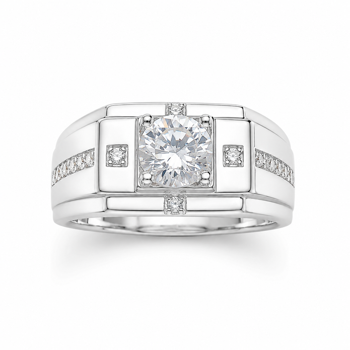 Silver Plated Men’s Fashion Ring