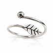 Adjustable Whispering Leaf Sterling Silver Adjustable Ring