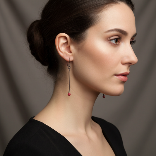 Copper Red Patina Earrings