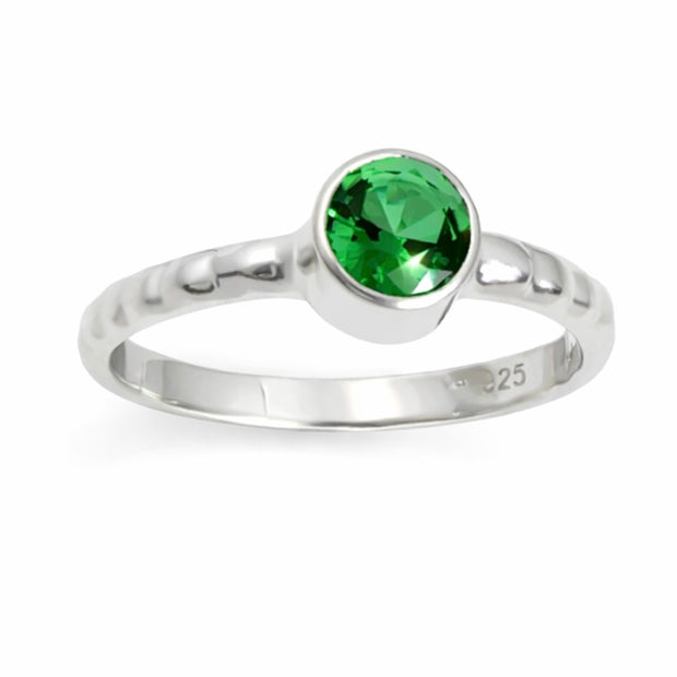 Emerald CZ Ring