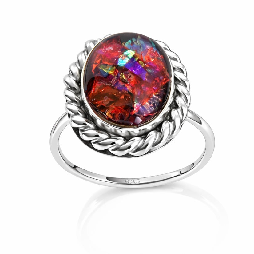 Faux Opal Ring