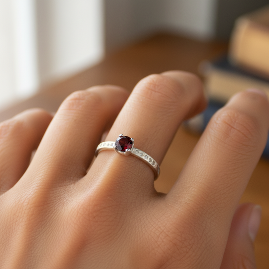 Garnet Birthstone Ring