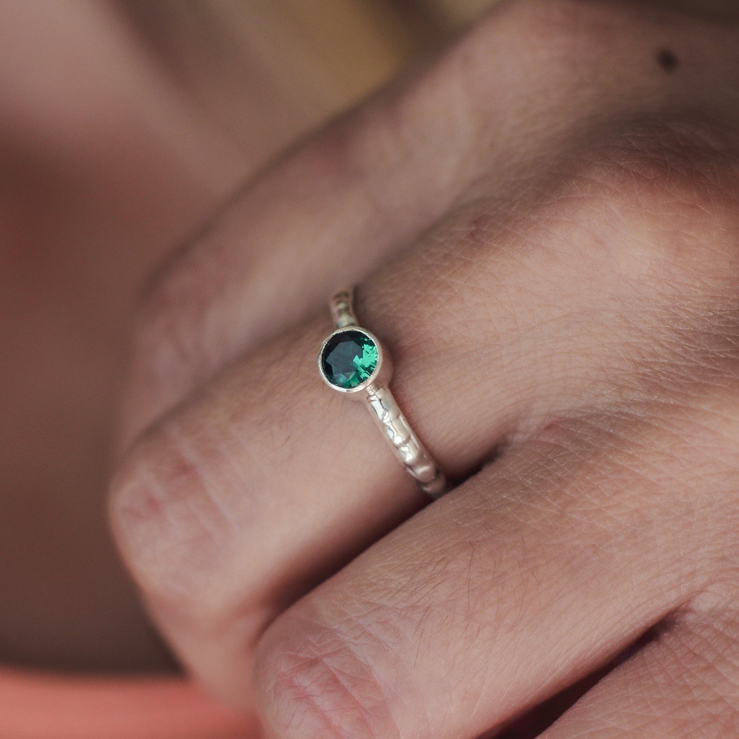 Emerald CZ Ring